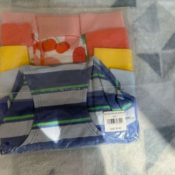 aerie 5-Pack Bikini Panties - Coral, Yellow, Blue, Pink, White - Picture 3 of 5